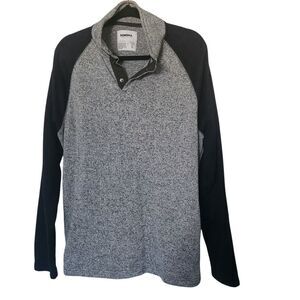 Sonoma Mens Long Sleeve Color Block Button Neck Shirt Size XL